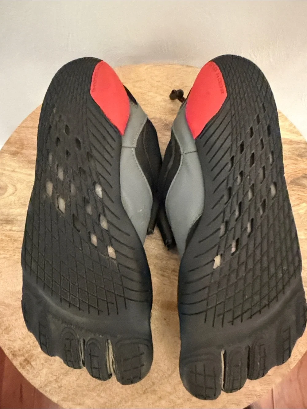 Body Glove Men's Five-Toe Water Shoes in Black and Gray with Red Accents